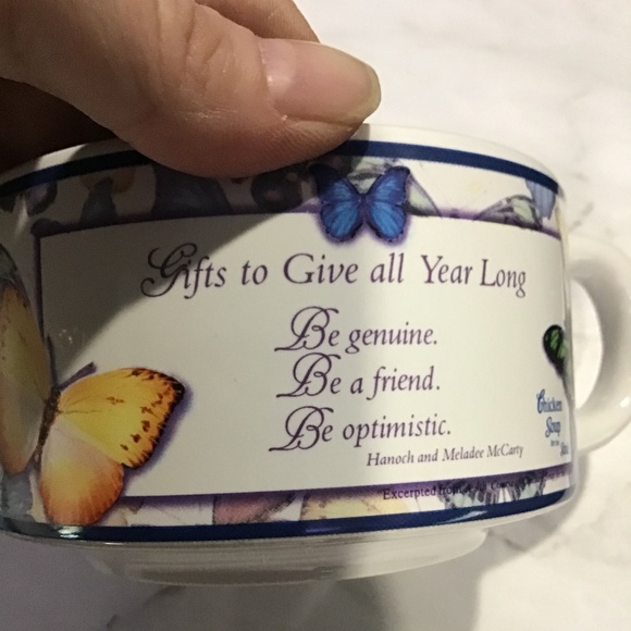 Vintage Inspirational Chicken Soup for the Soul Mug/Soup Bowl White Wide - Picture 1 of 6